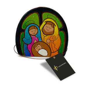 Mini Round Nativity Stained Glass